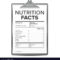 Nutrition Facts Blank Template Diet Inside Blank Food Label Template