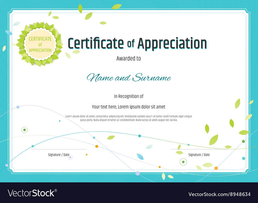 Of Appreciation – Colona.rsd7 Within Certificate Of Appreciation Template Doc