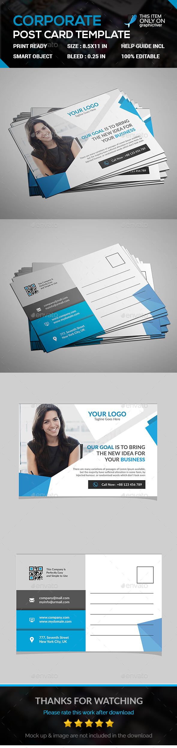 Pamphlet Card Designs & Invite Templates From Graphicriver In 8 5X 11 Business Card Template