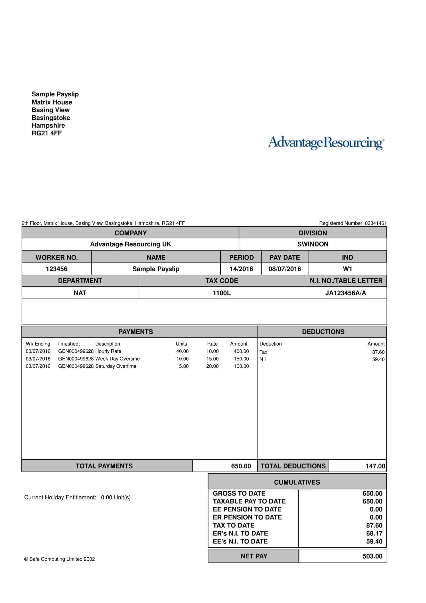 Payslip Templates | 28+ Free Printable Excel & Word Formats With Regard To Blank Payslip Template