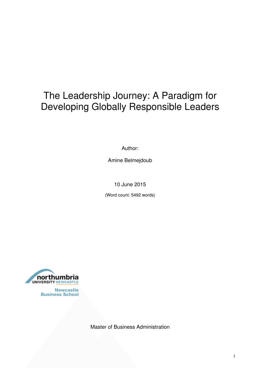 Pdf) The Leadership Journey. A Paradign For Developing Pertaining To Army Leaders Book Template