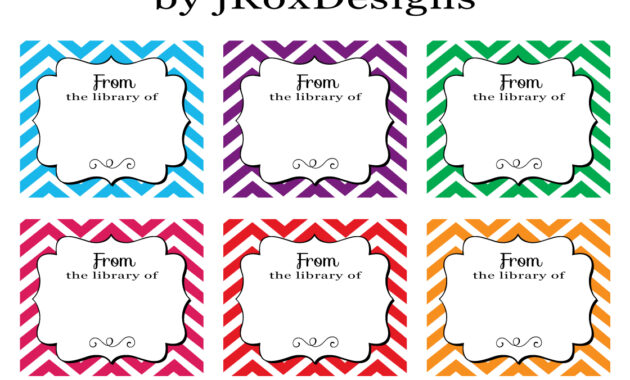 Personalized Your Library With Free Printable Chevron Book intended for Bookplate Templates For Word
