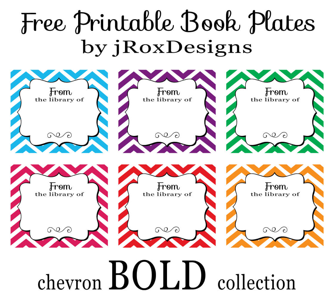 Personalized Your Library With Free Printable Chevron Book Intended For Bookplate Templates For Word