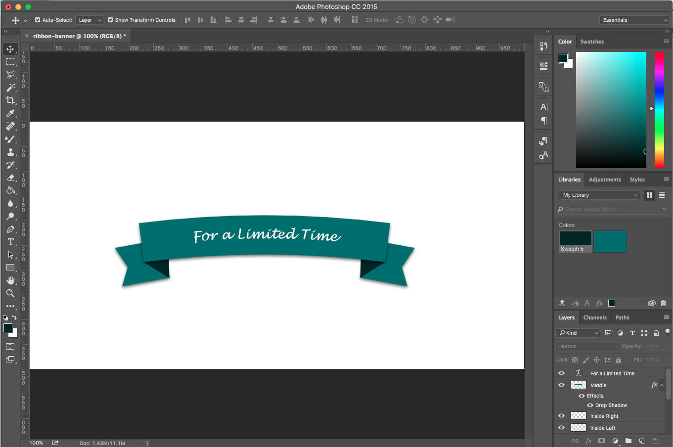 Photoshop Tutorial: How To Create A Ribbon Banner With Adobe Photoshop Banner Templates