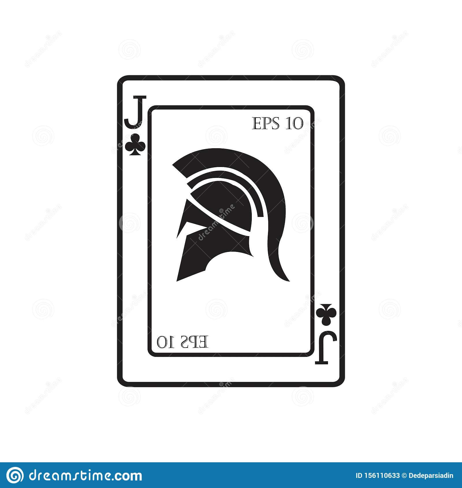 Playing Card Vector Icon Illustration Design Stock Vector For Chance Card Template