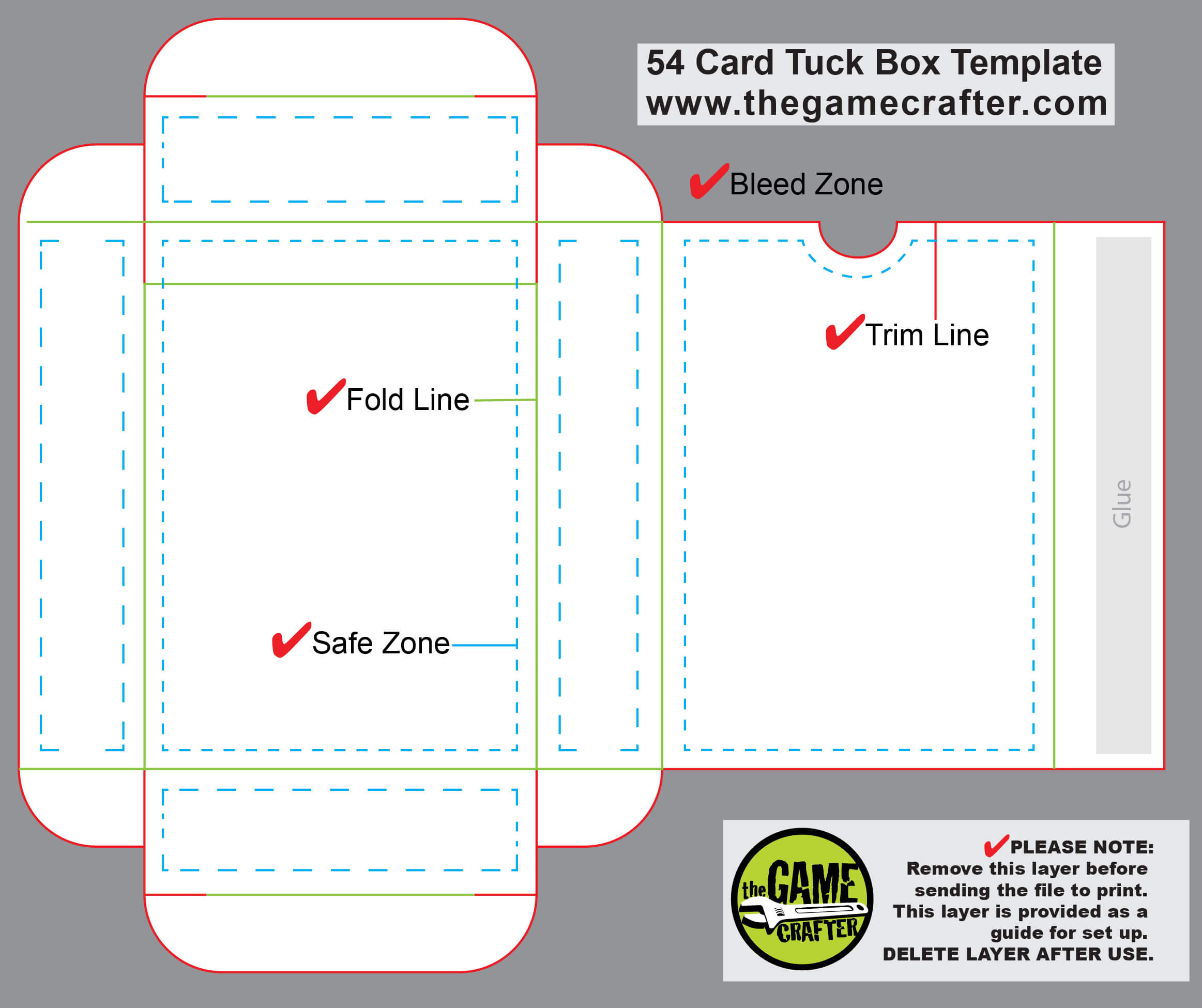 Poker Tuck Box (54 Cards) Inside Card Box Template Generator