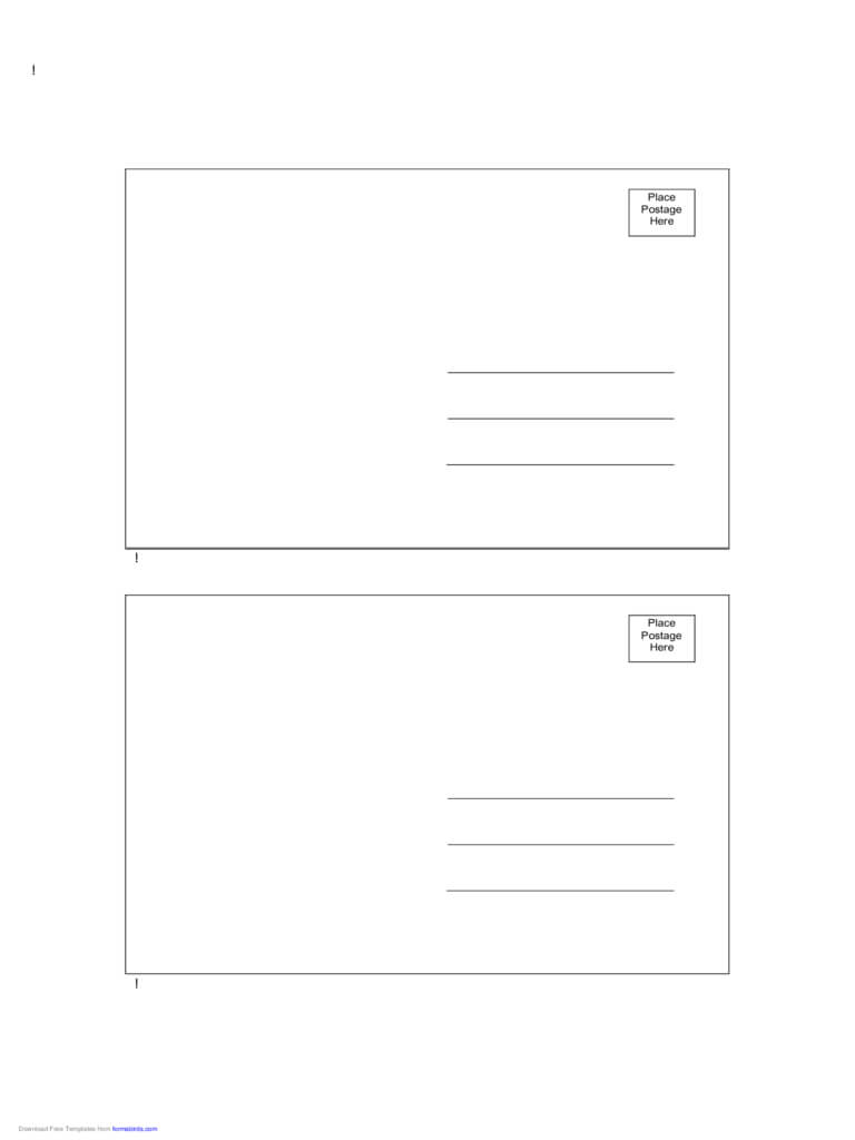 Postcard Back Template – 10 Free Templates In Pdf, Word In Back Of Postcard Template