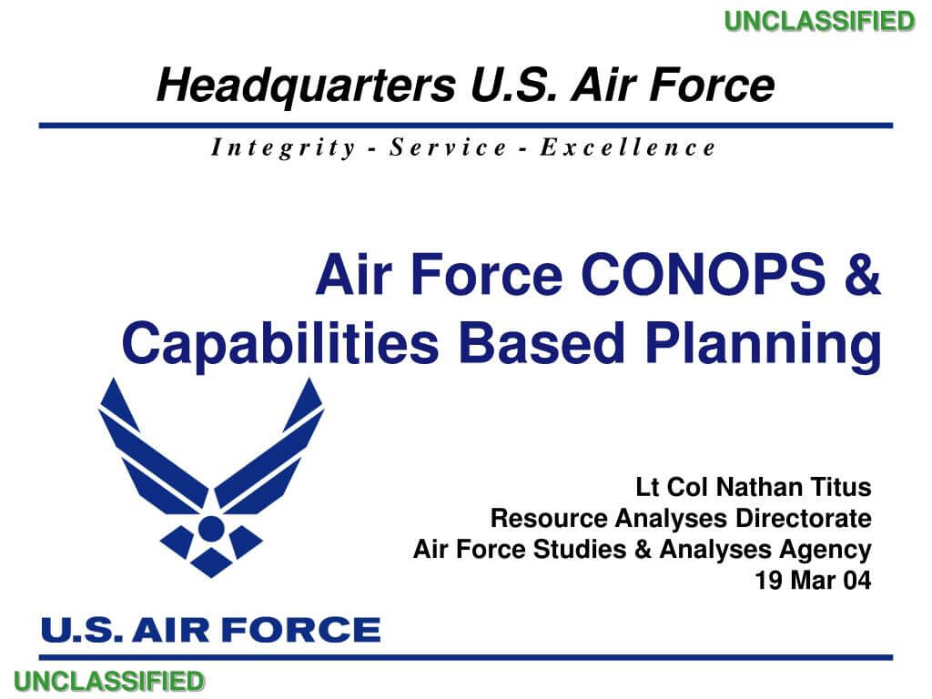 Ppt – Air Force Conops & Capabilities Based Planning Within Air Force Powerpoint Template