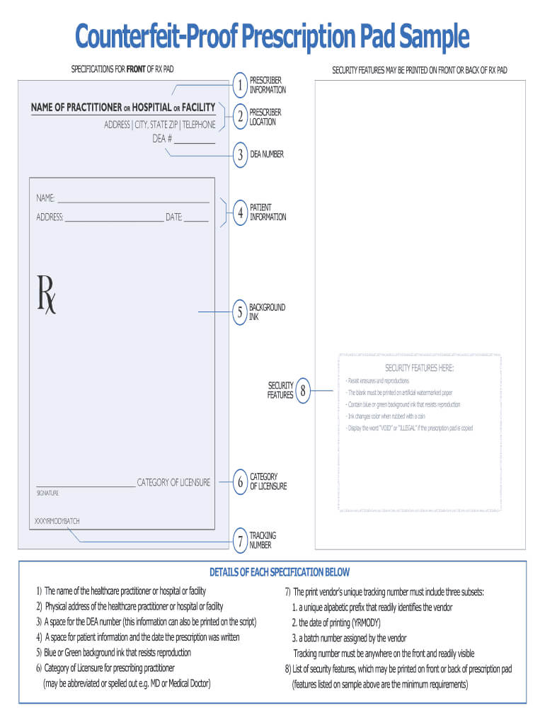Prescription Pad Template – Fill Online, Printable, Fillable Intended For Blank Prescription Pad Template