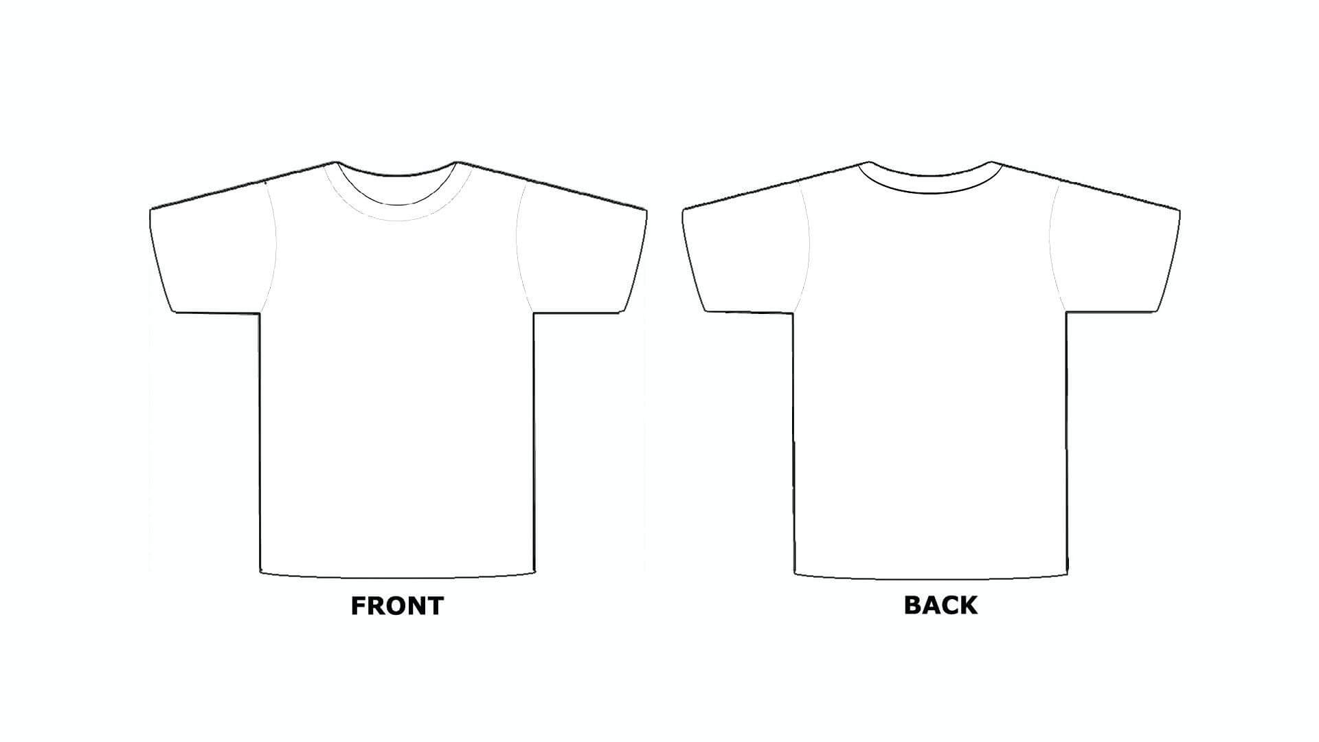 Printable Blank Tshirt Template - C Punkt Regarding Blank Tshirt Template Pdf