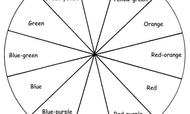 Printable Color Wheel For Painting Free Blank Worksheet Pdf intended for Blank Color Wheel Template