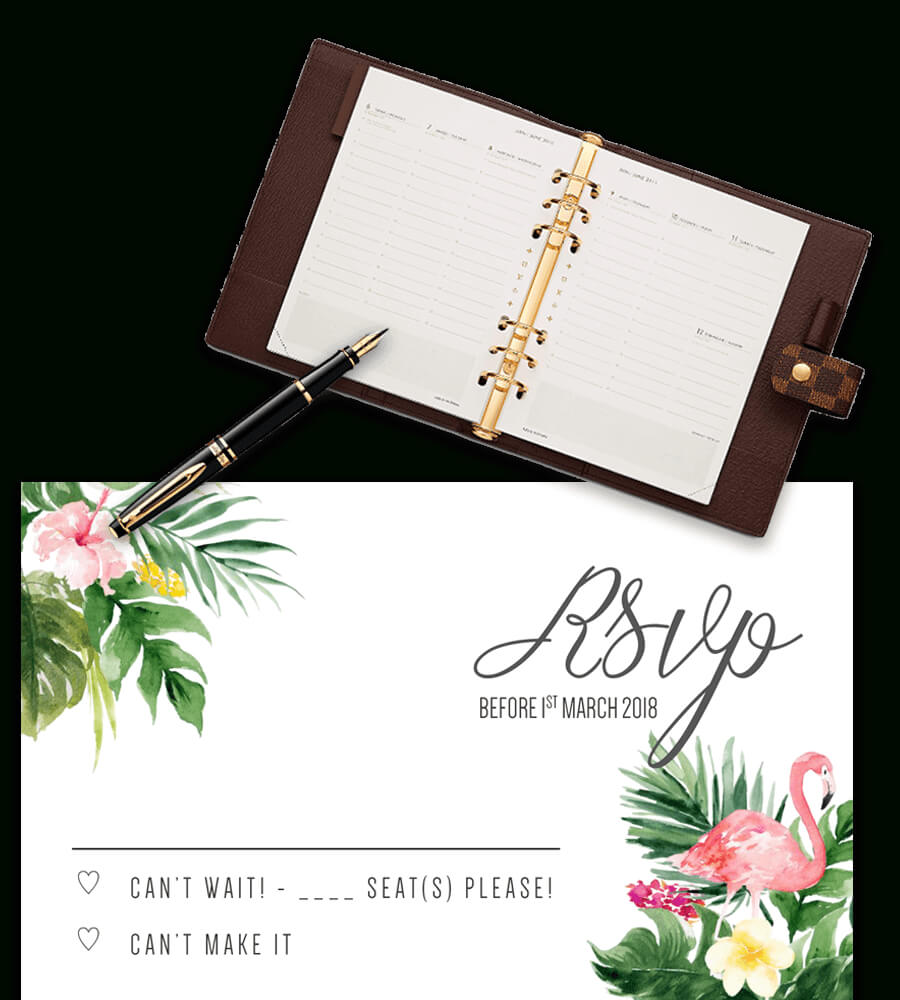 Printable Free Wedding Rsvp Template & Cards Microsoft Word Intended For Acceptance Card Template