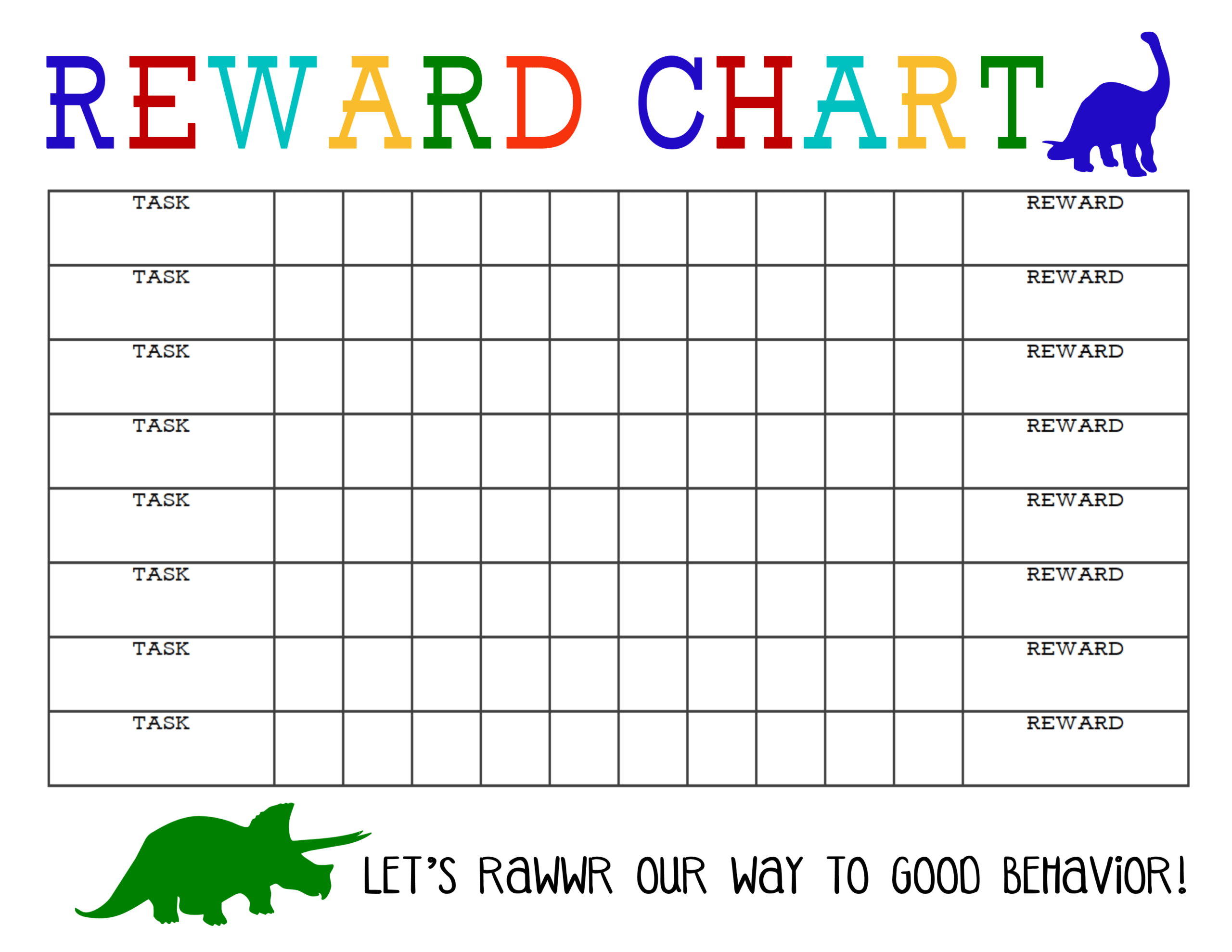 Printable Reward Chart - The Girl Creative With Regard To Blank Reward Chart Template