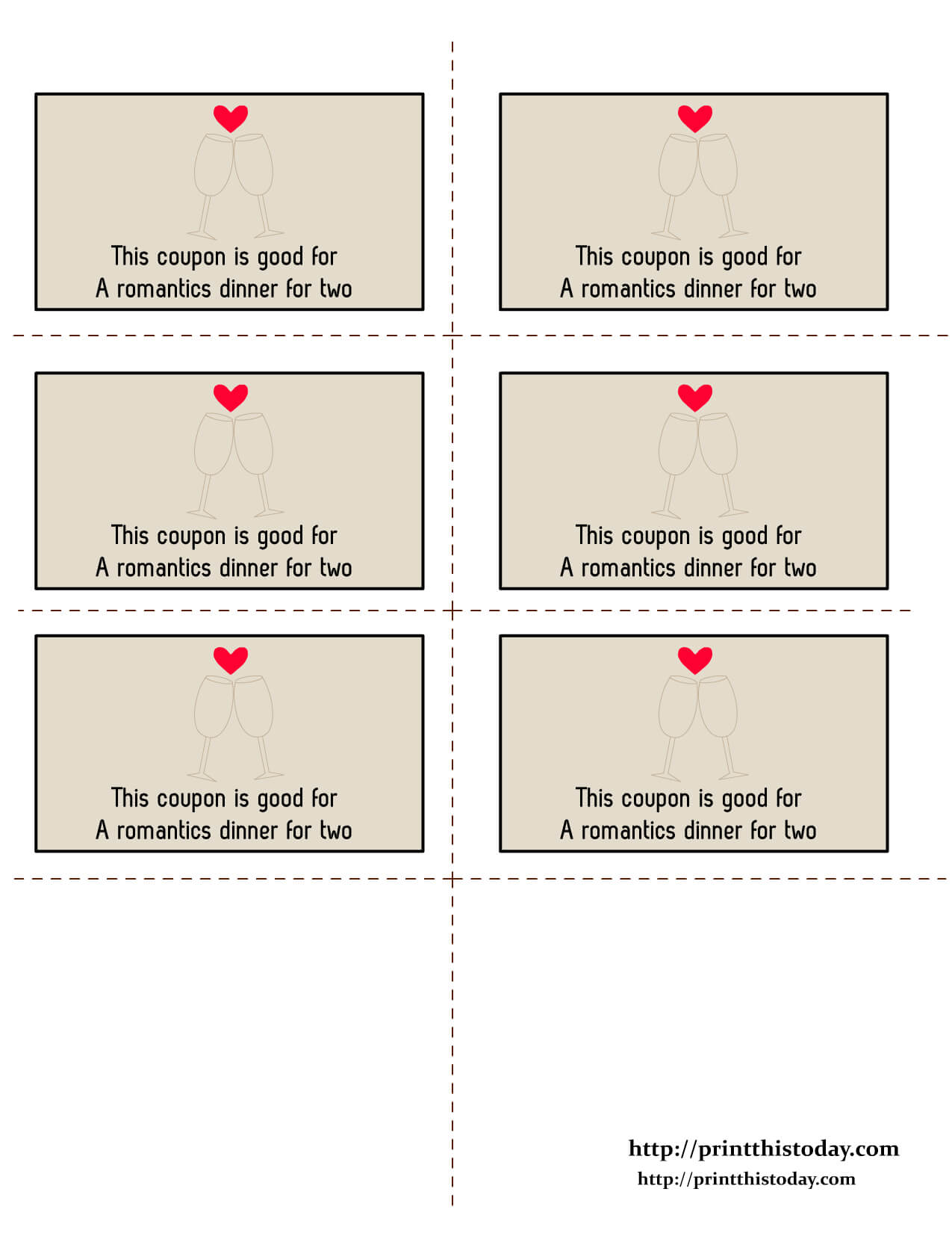 Printable Romantic Coupons – Tunu.redmini.co Pertaining To Blank Coupon Template Printable