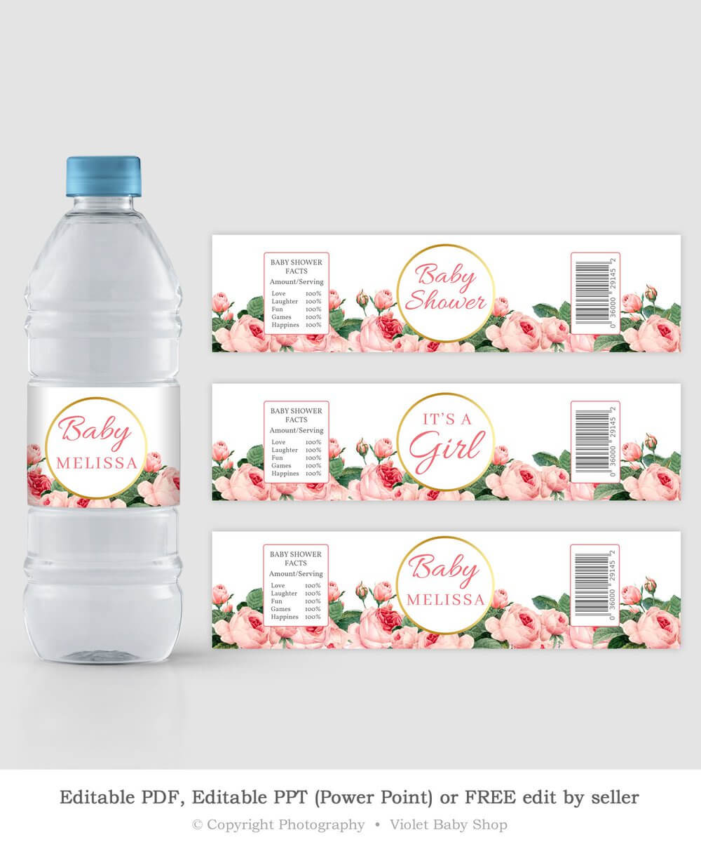 Printablewater Hashtag On Twitter For Baby Shower Water Bottle Labels Template