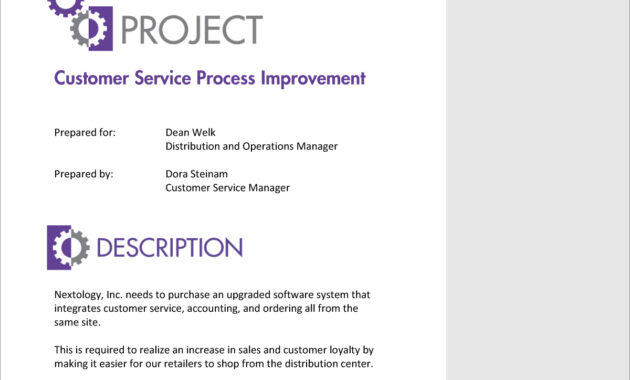 Process Improvement Sample Proposal - 5 Steps throughout Business Improvement Proposal Template