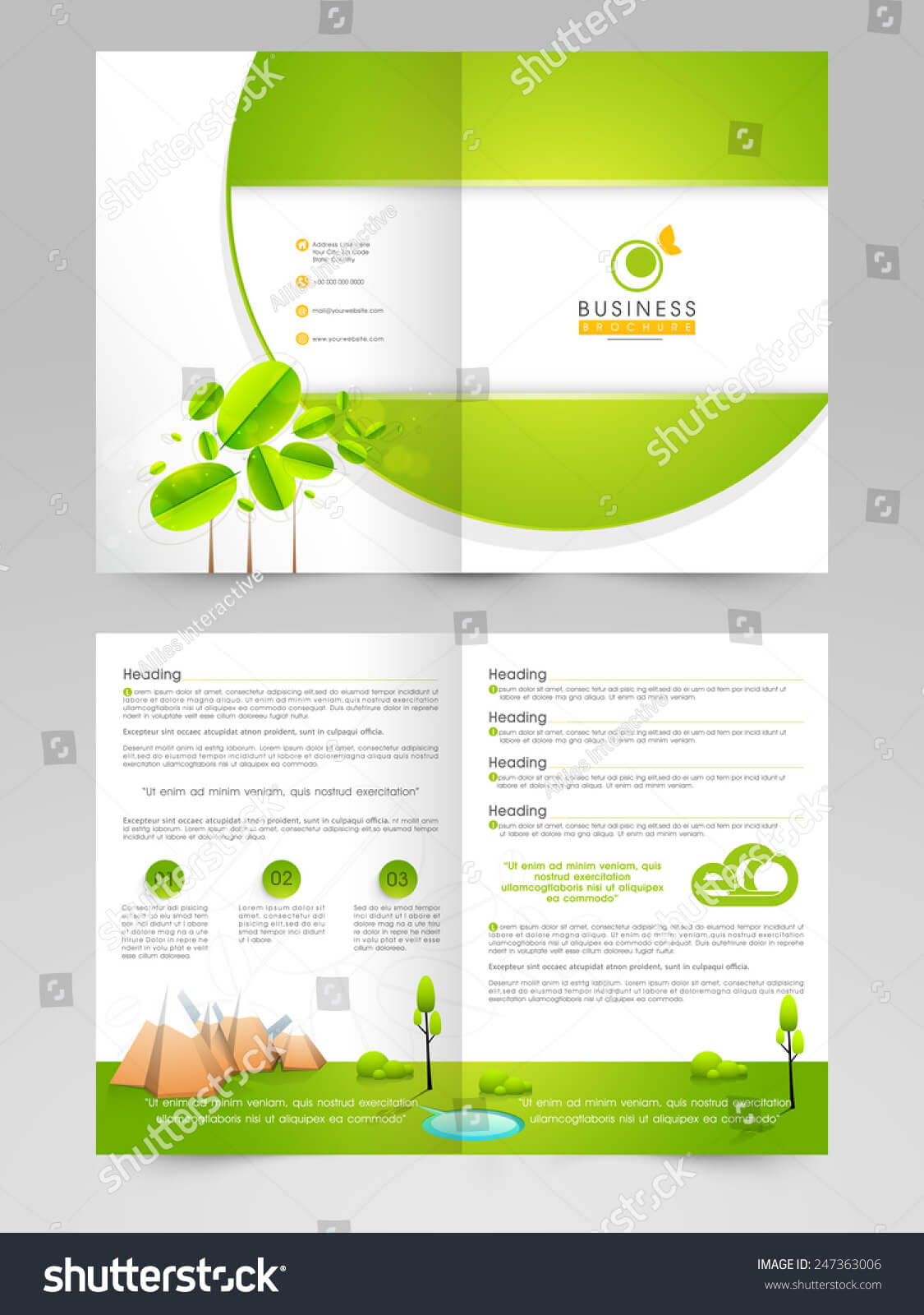 Professional Business 2 Page Flyer Template Stock Vector In 2 Page Flyer Template