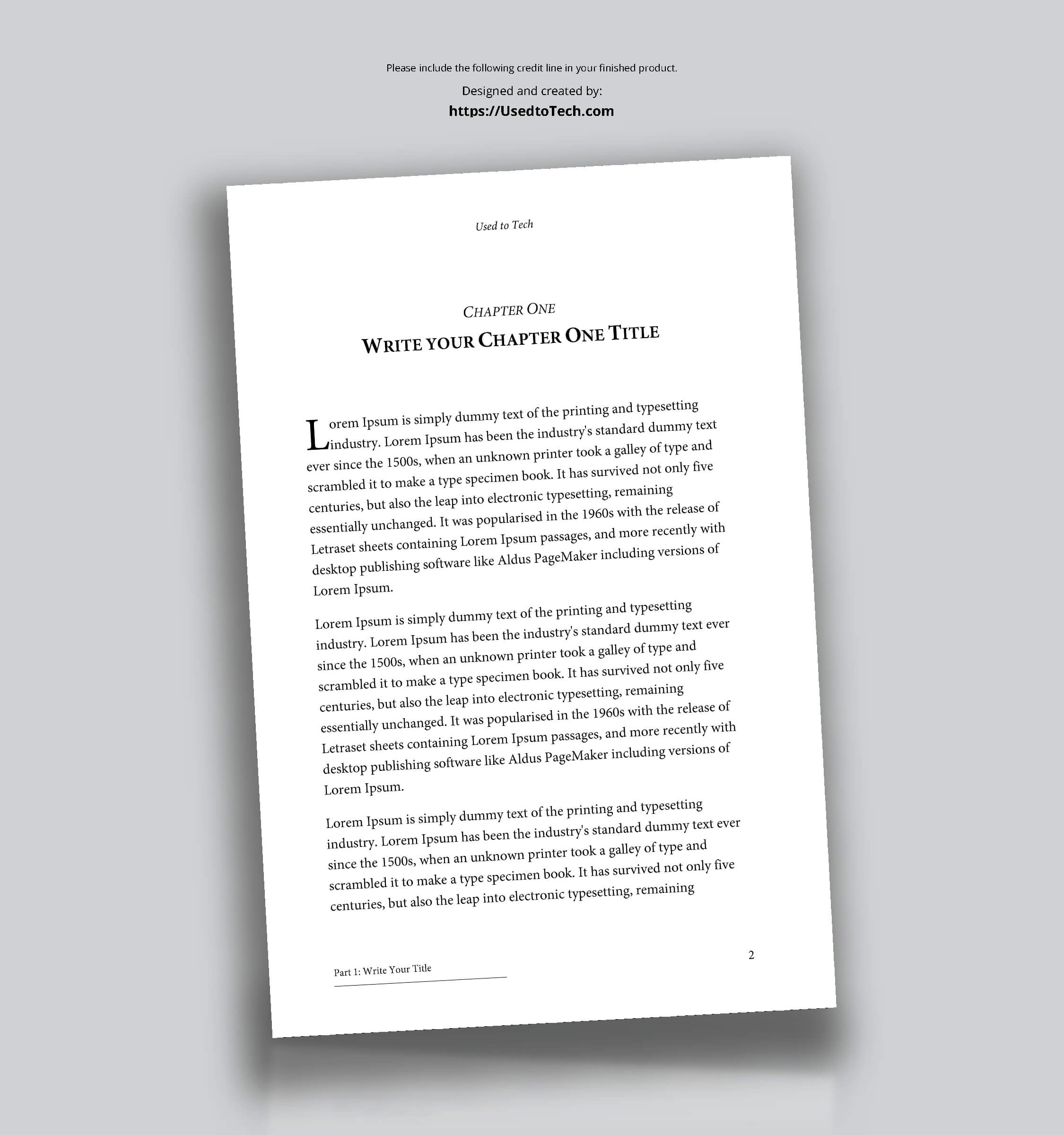 Professional Looking Book Template For Word, Free – Used To Tech For 6X9 Book Template For Word
