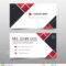 Red Triangle Corporate Business Card, Name Card Template Pertaining To Buisness Card Template