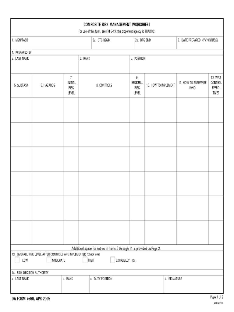 Risk Assessment Form – 21 Free Templates In Pdf, Word, Excel Pertaining To Blank Evaluation Form Template