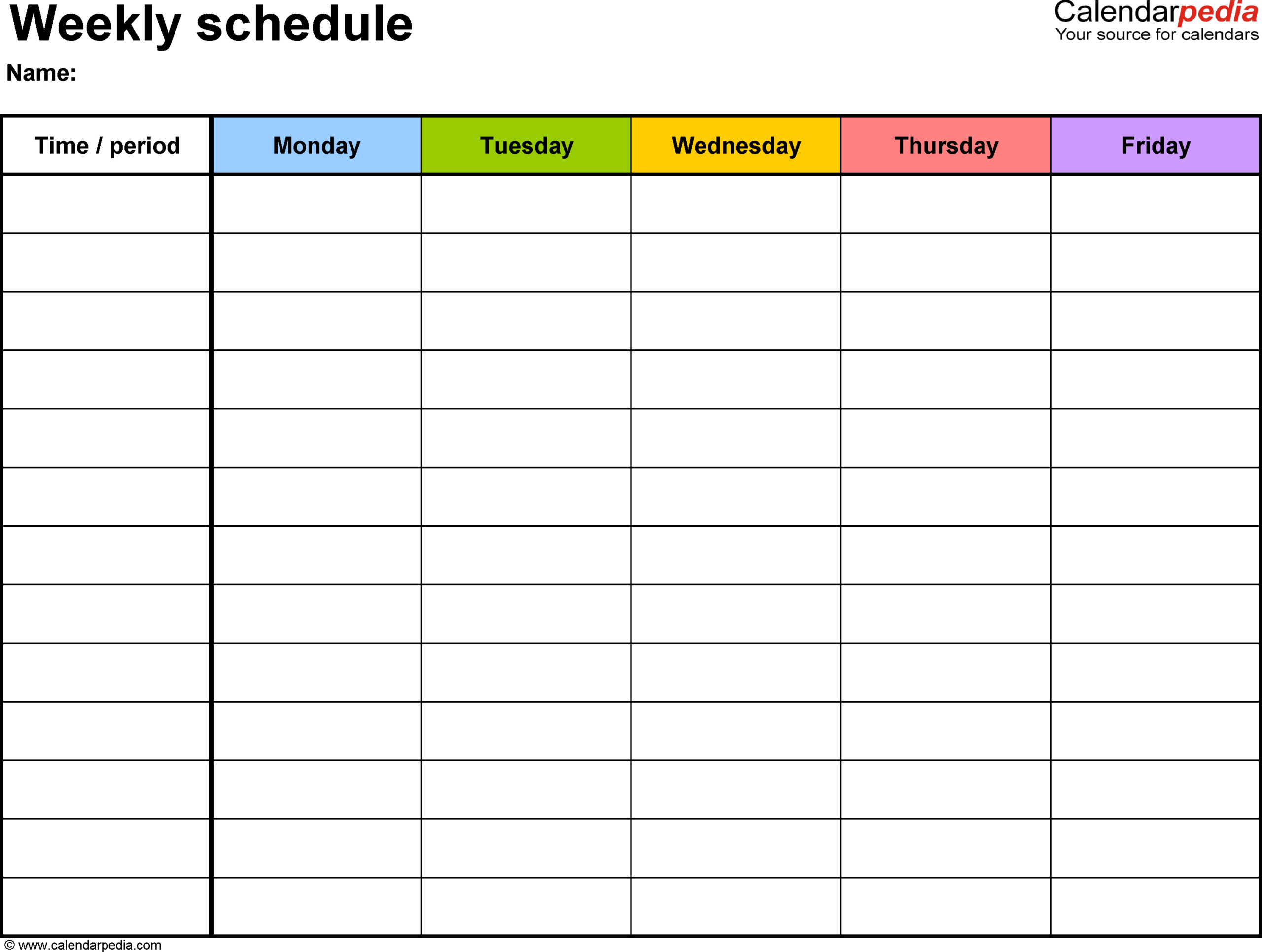 Routine Schedule Template – Colona.rsd7 Regarding Blank Workout Schedule Template