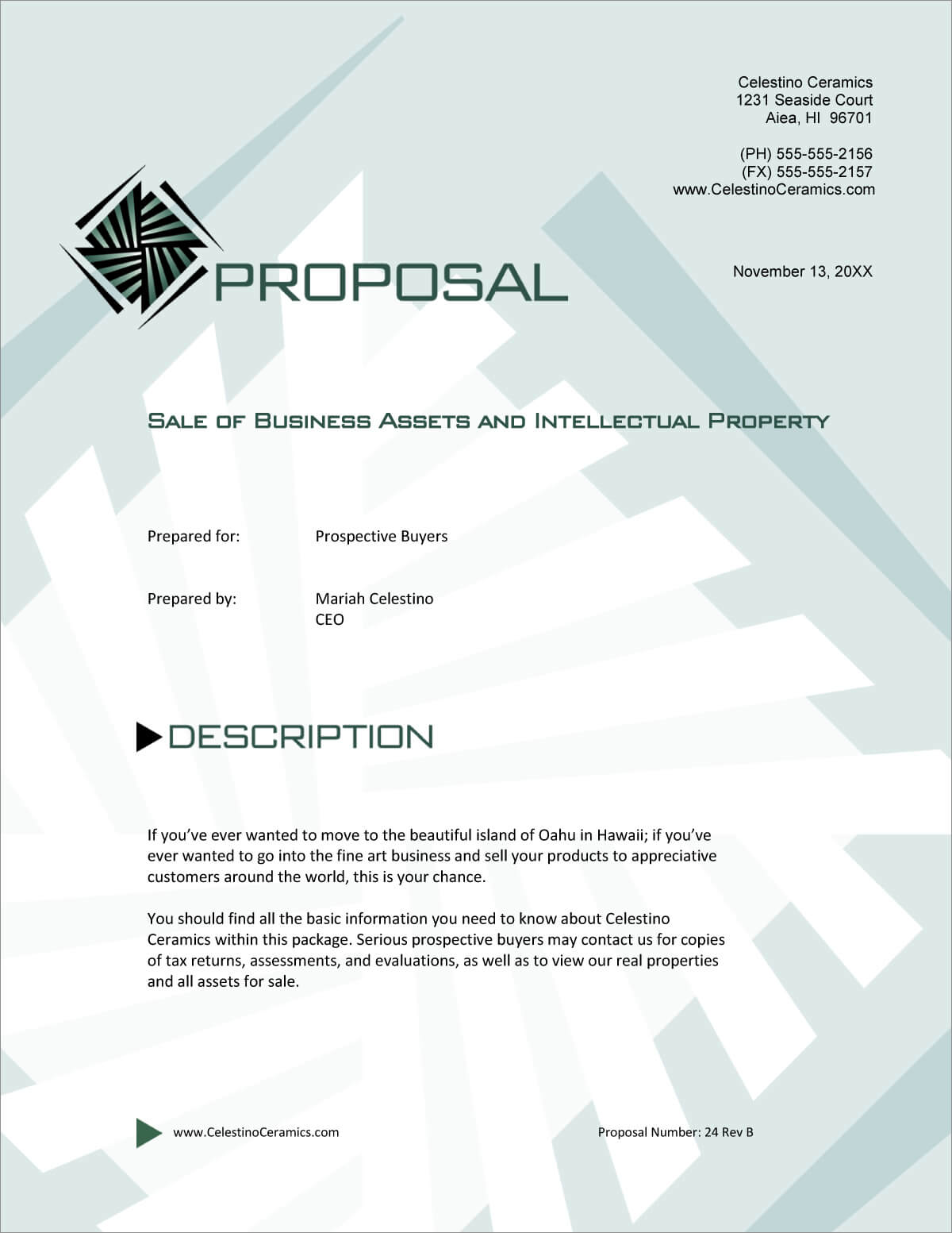 Sale Of Business And Assets Sample Proposal - 5 Steps Within Business Sale Proposal Template