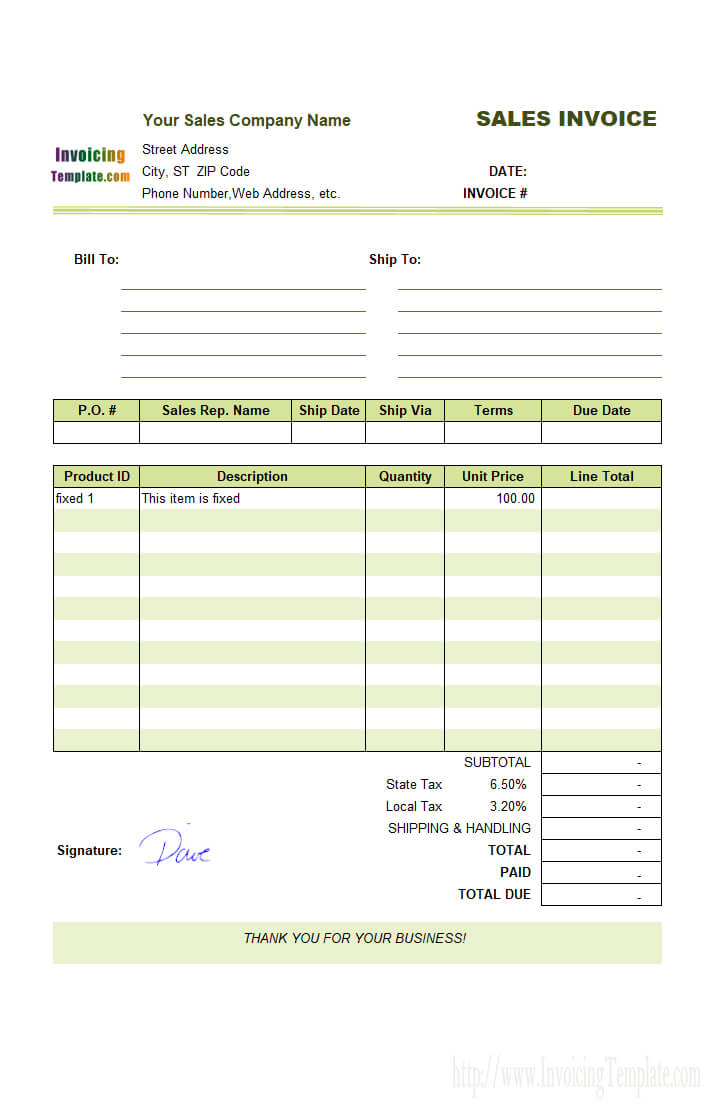 Sales Invoice Template Excel Unique Free Pdf Of Another Word Within Another Word For Template