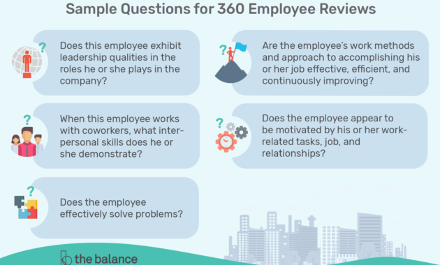 Sample Questions For 360 Employee Reviews for 360 Review Template