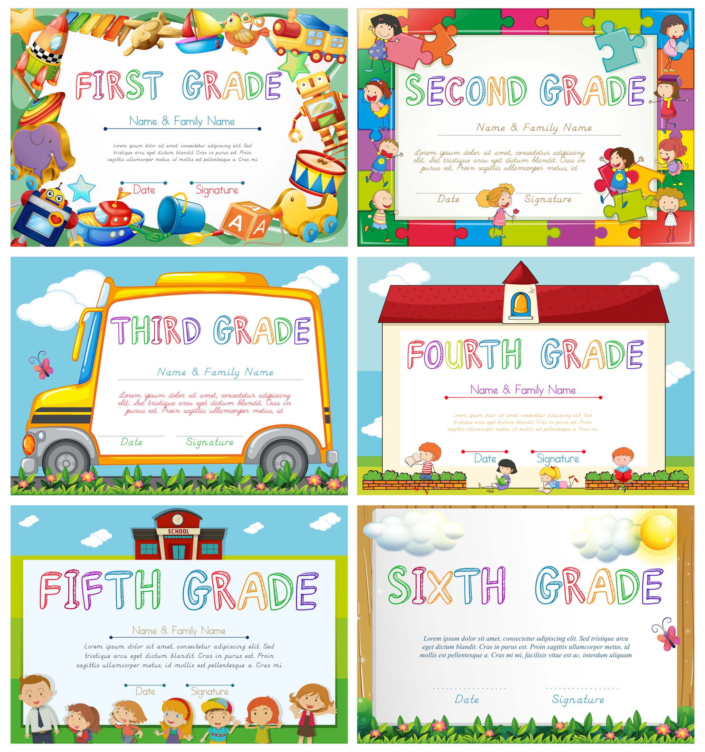 School Diploma Free Vector Art – (1,447 Free Downloads) Intended For 5Th Grade Graduation Certificate Template