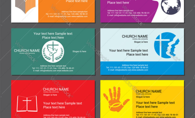 Set Christian Business Cards For The Church throughout Christian Business Cards Templates Free