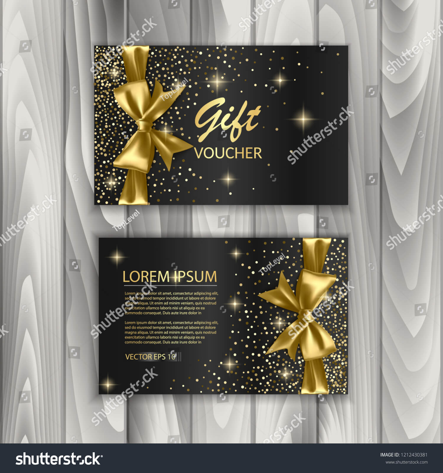 Set Gift Voucher Card Template Advertising Stock Vector Pertaining To Advertising Card Template