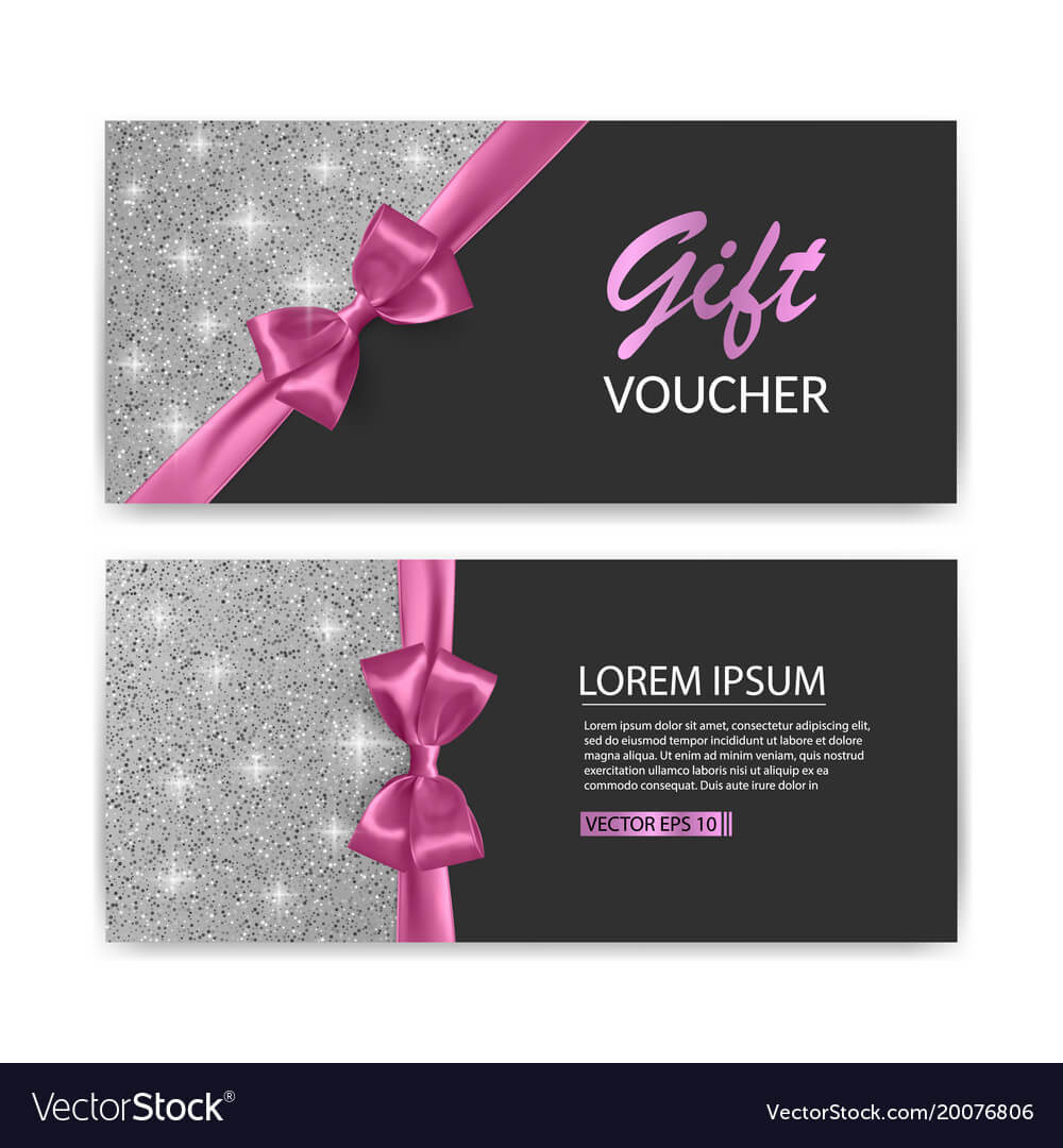 Set Of Gift Voucher Card Template Advertising Or For Advertising Card Template