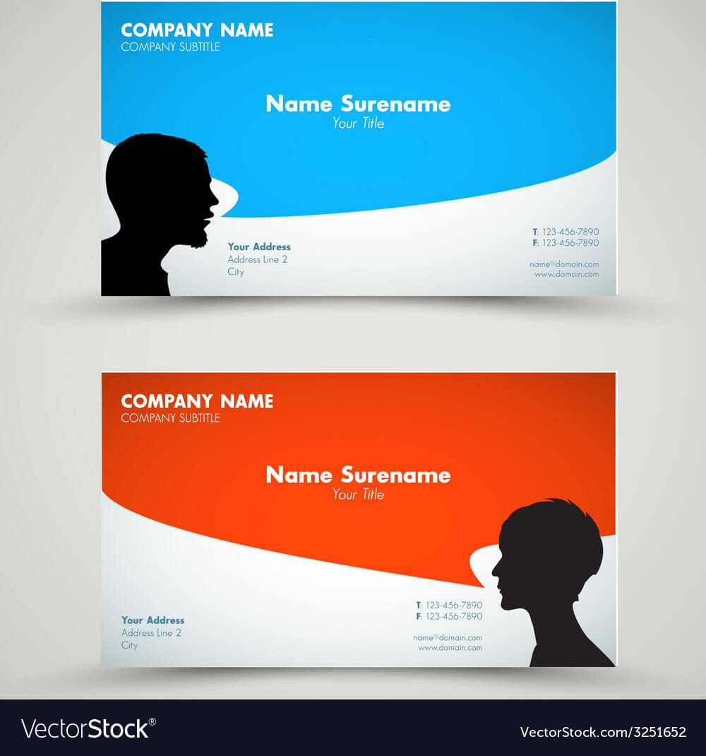 Set Of Modern Business Card Templates With Regard To Advertising Cards Templates