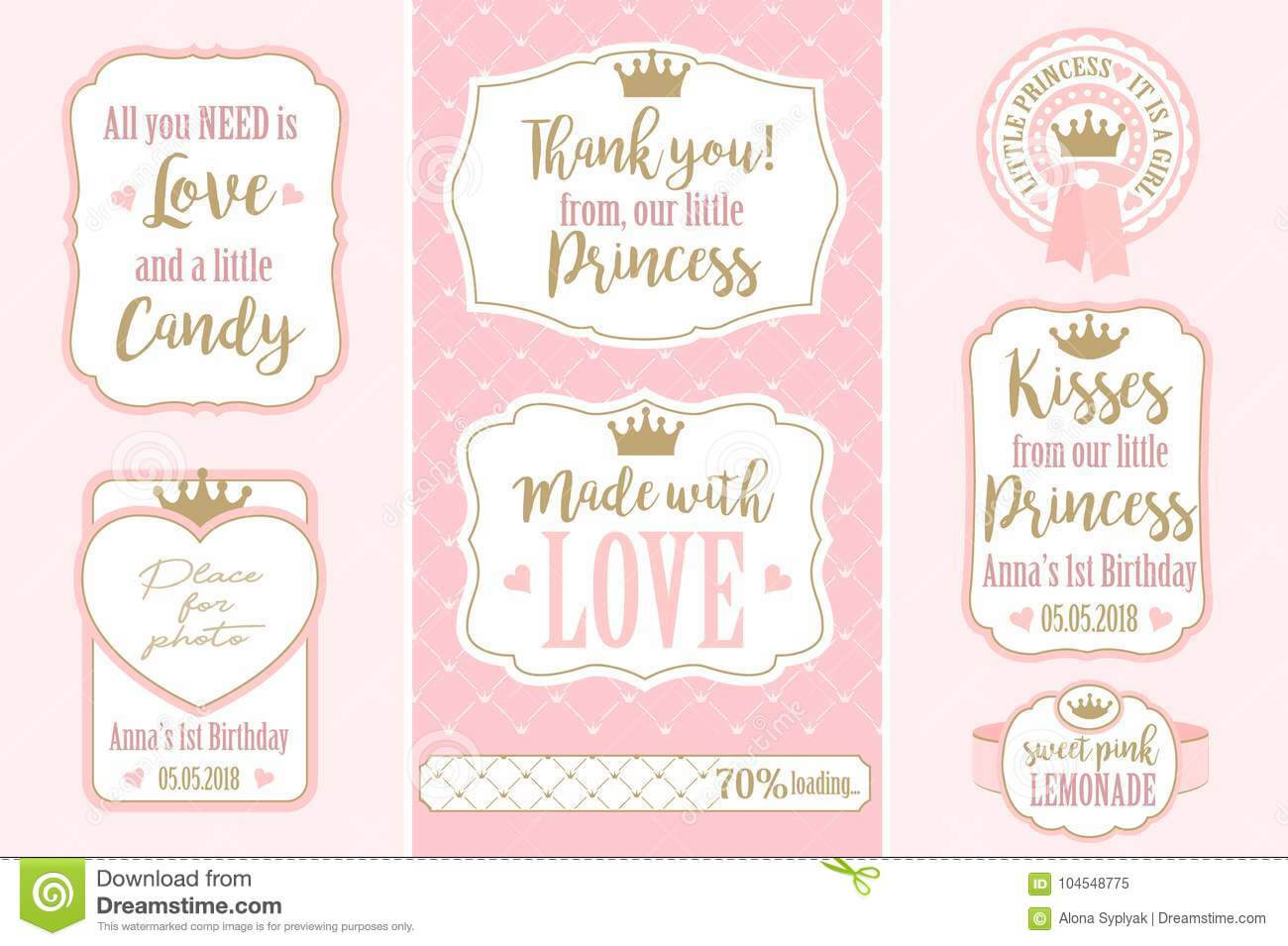 Set Of Vintage Frames. Templates Gift Tags For Royal Party Pertaining To Bridal Shower Label Templates