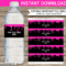 Slime Party Water Bottle Labels Template – Pink Throughout Birthday Water Bottle Labels Template Free