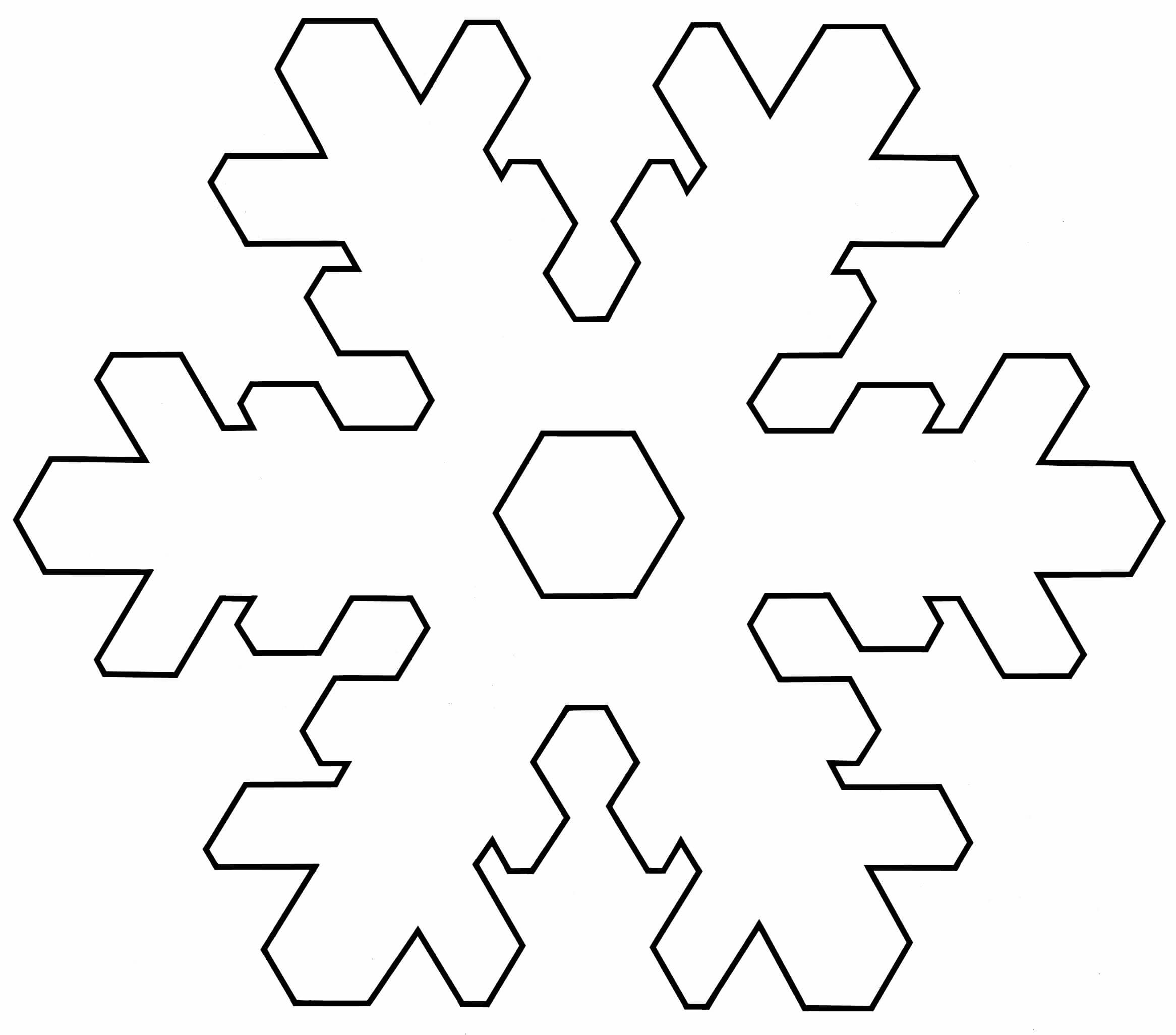 Snowflake Template With 6 Points | Templates And Samples Throughout Blank Snowflake Template