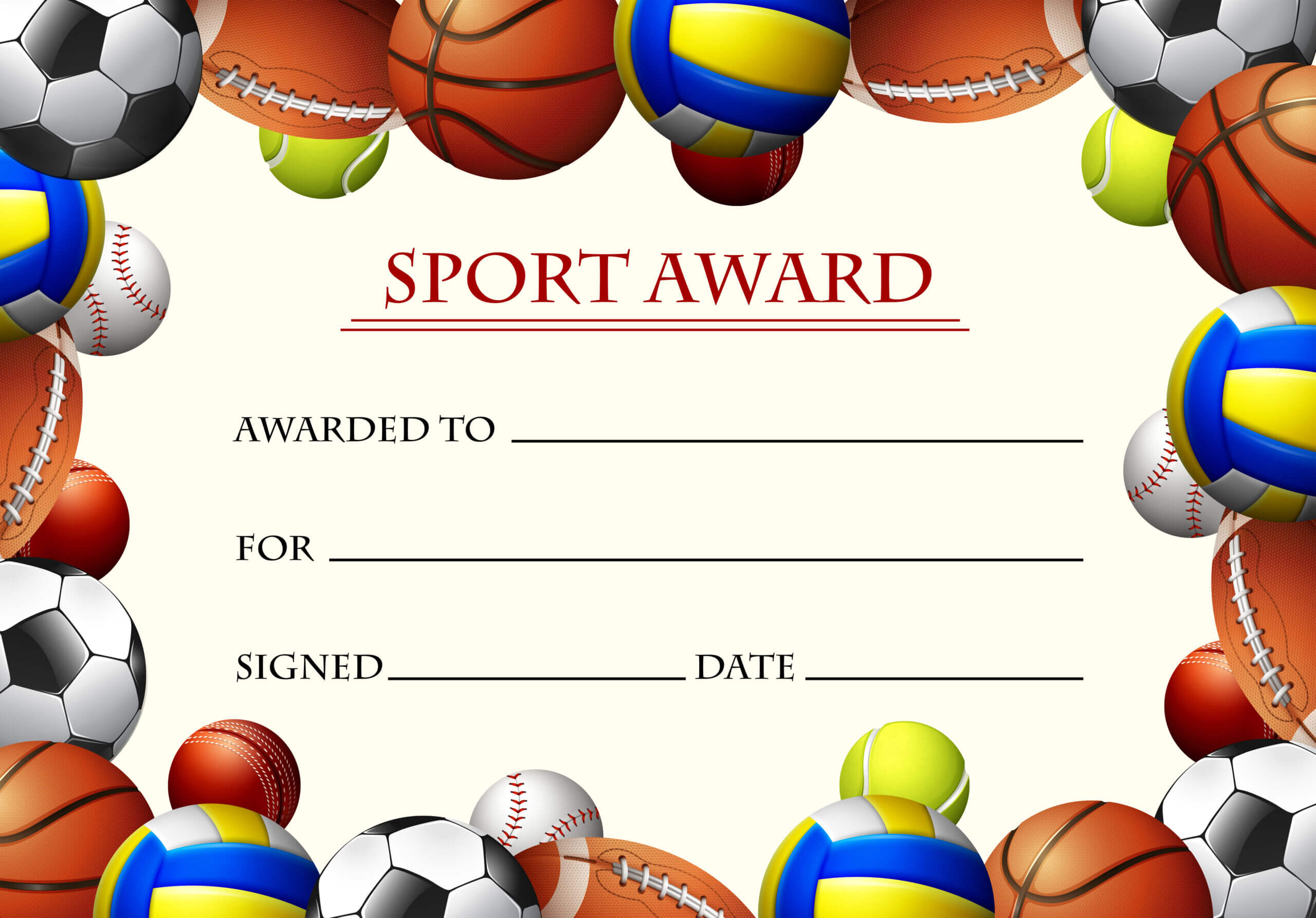 Sports Certificate Template Free Vector Art – (70 Free Regarding Athletic Certificate Template