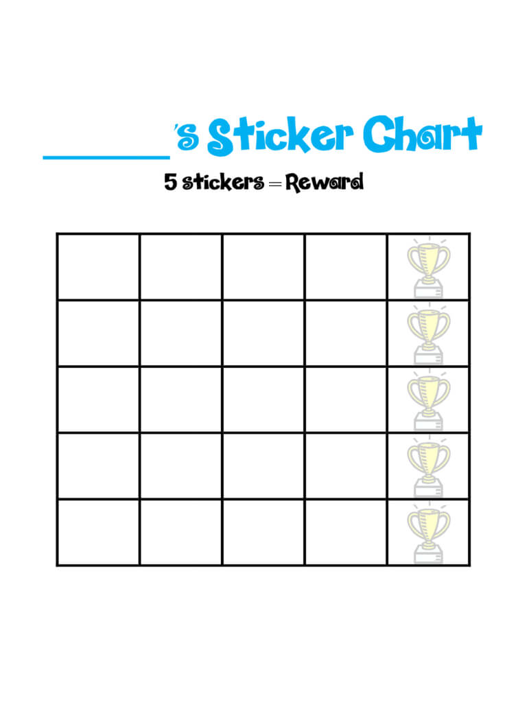 Sticker Charts – 6 Free Templates In Pdf, Word, Excel Download Intended For Blank Reward Chart Template