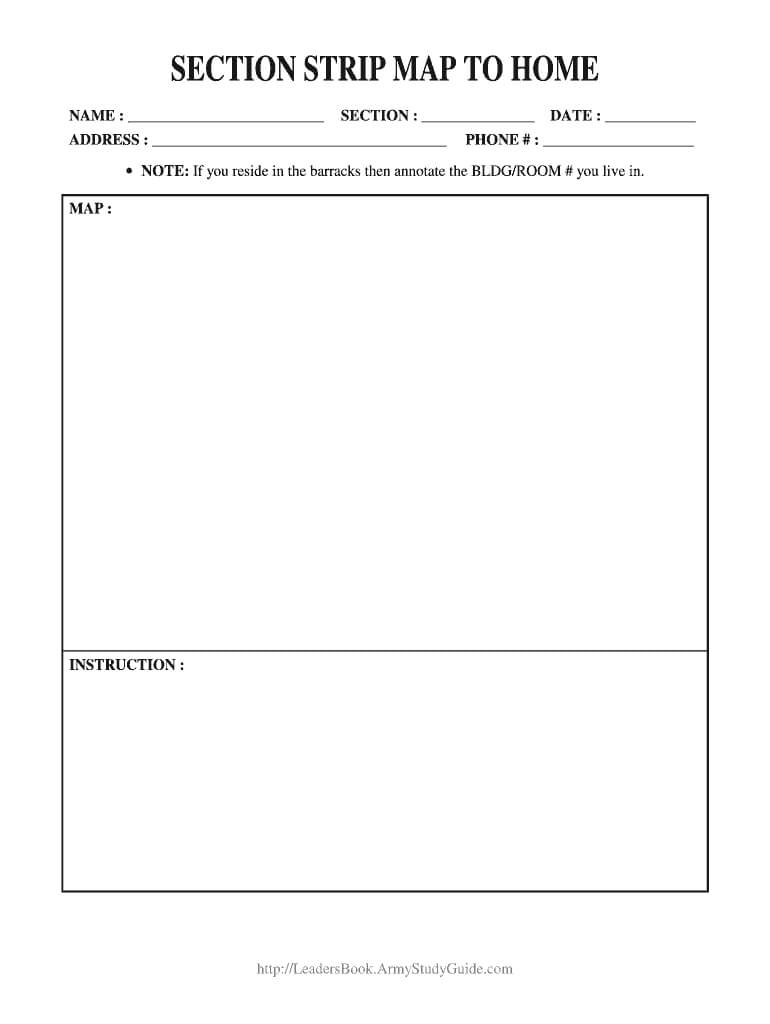 Strip Map Army – Fill Online, Printable, Fillable, Blank Throughout Army Leaders Book Template