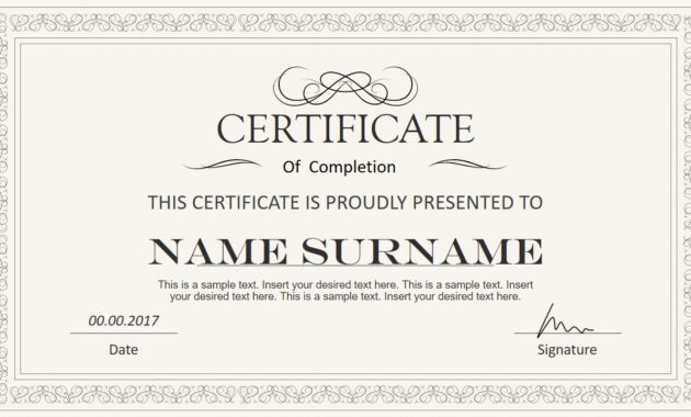 Stylish Certificate Powerpoint Templates with Award Certificate Template Powerpoint