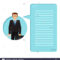 Successful Businessman With A Suitcase. Thinking List Within Blank Suitcase Template