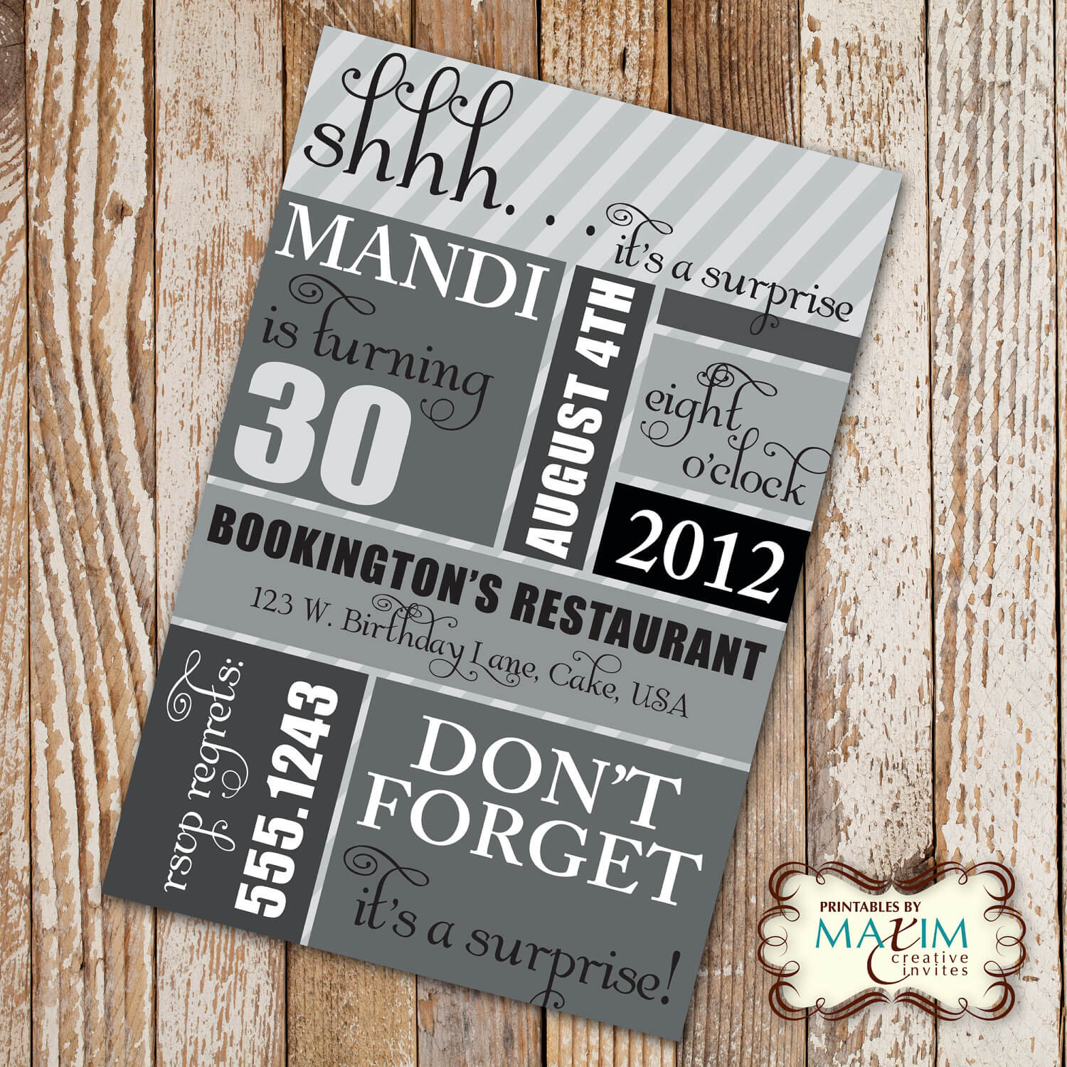 Surprise 30Th Birthday Party Invitations | | Dolanpedia For 30Th Birthday Party Invitation Template