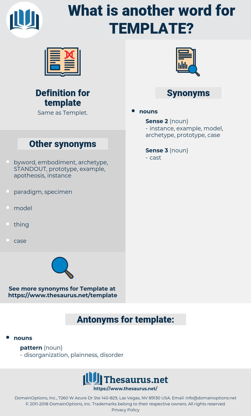 Synonyms For Template, Antonyms For Template - Thesaurus Regarding Another Word For Template