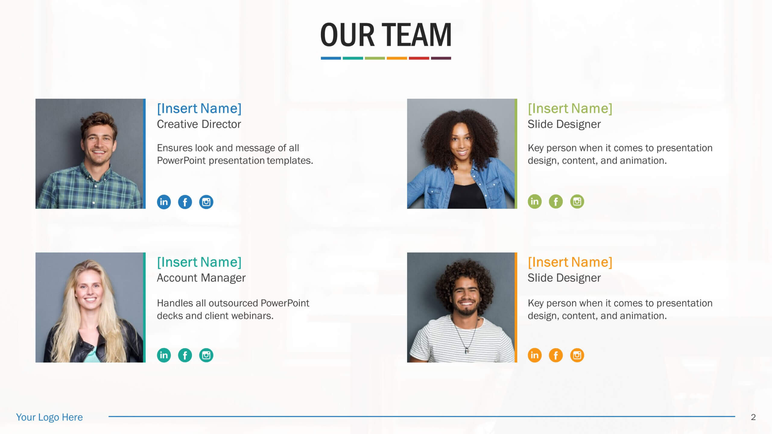 Team Biography Slides For Powerpoint Presentation Templates Throughout Biography Powerpoint Template