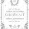 Template Certificate License Vintage Classicstyle Vector Within Certificate Of License Template