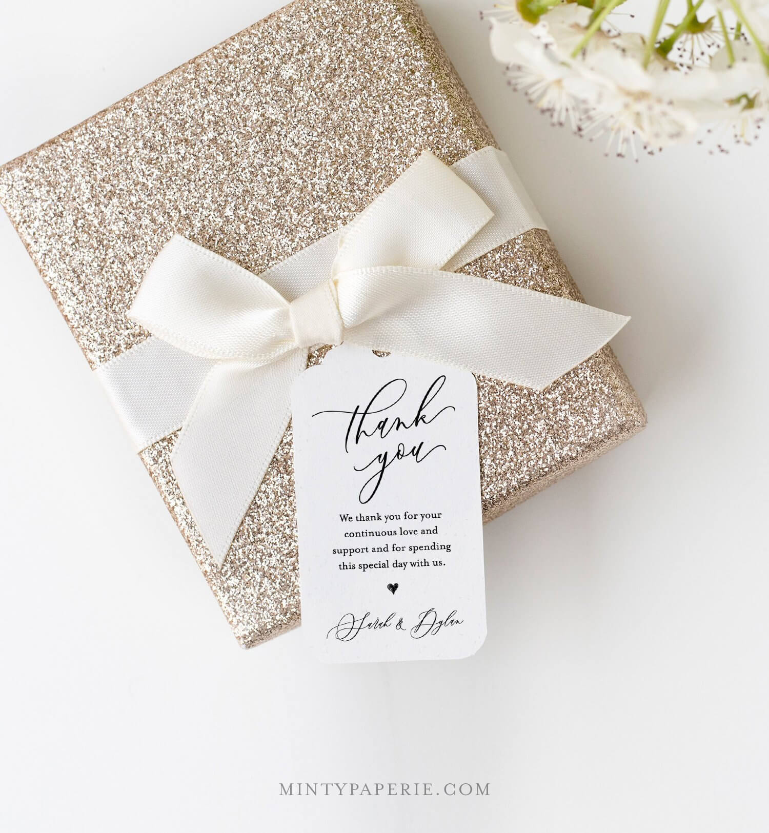 Thank You Wedding Tag, Favor Tag Template, Bridal Shower Pertaining To Bridal Shower Label Templates