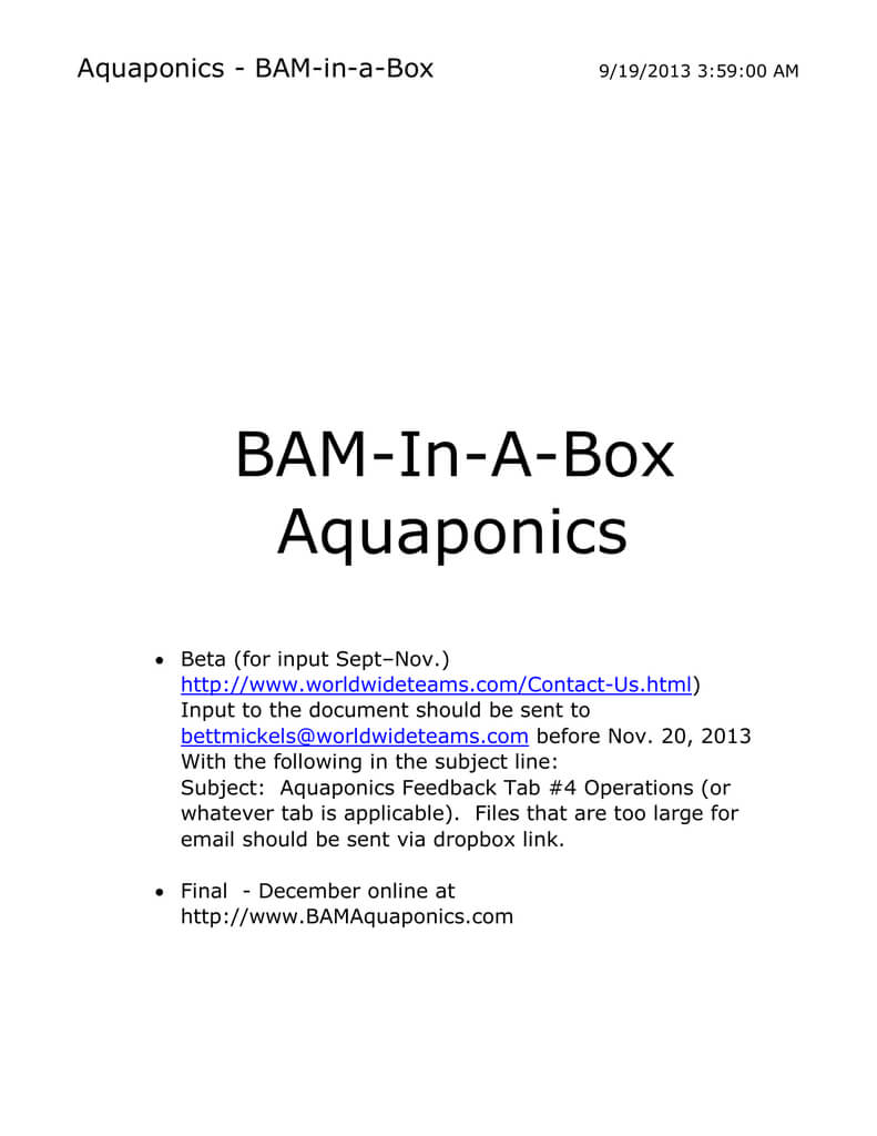The Aquaponics Business Plan Pdf Throughout Aquaponics Business Plan Templates