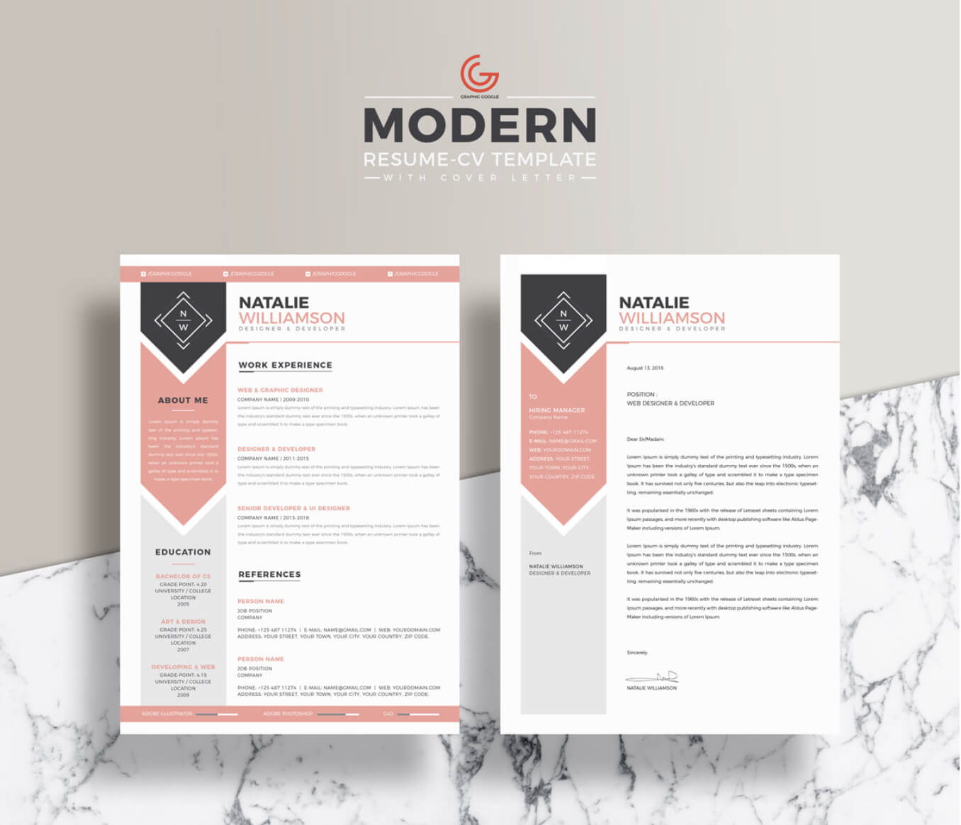 The Best Free Creative Resume Templates Of 2019 – Skillcrush With Adobe Illustrator Brochure Templates Free Download