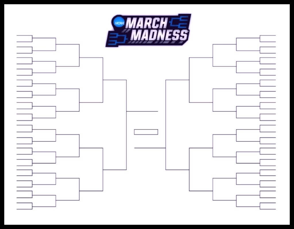 The Printable March Madness Bracket For The 2019 Ncaa Tournament For Blank Ncaa Bracket Template