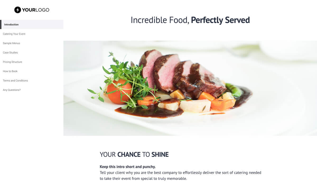 This [Free] Catering Proposal Template Won $16M Of Business With Catering Proposal Template
